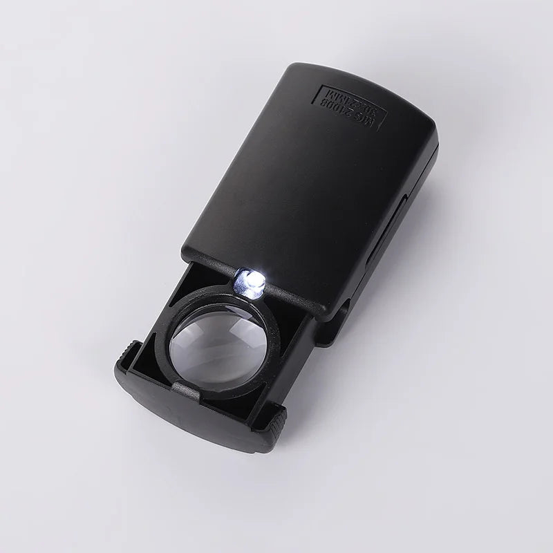 30X LED Pocket Loupe – Foldable Magnifier for Jewelry & Coins