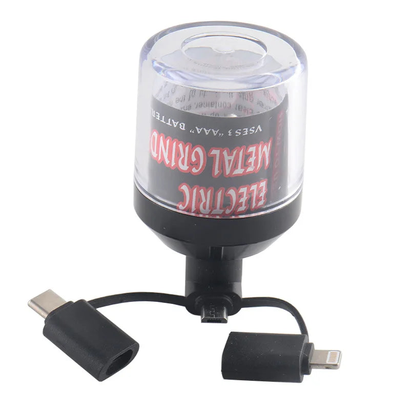Electric Herb & Spice Grinder – Aluminum USB Tobacco Mill