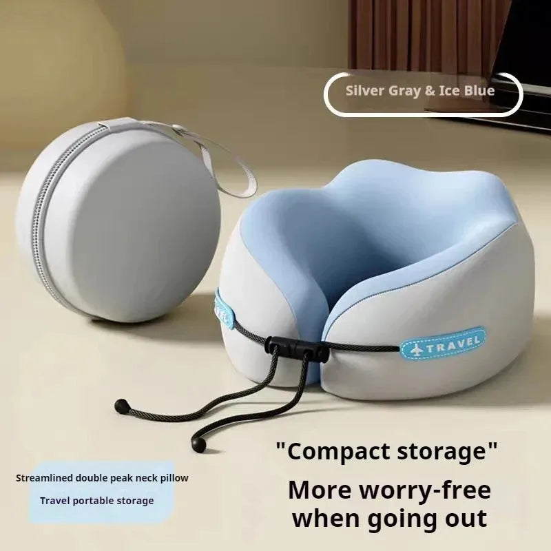 Memory Foam U-Shape Travel Neck Pillow – Airplane & Office