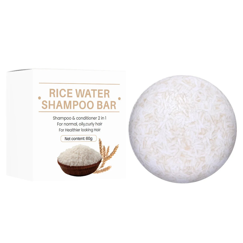 Organic Rice Water Shampoo Bar – Hair Growth & Nourishing 60g