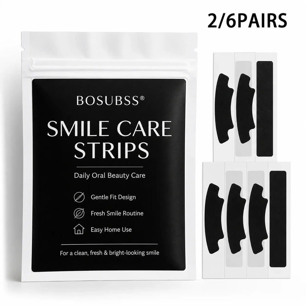 Black Teeth Brightening Strips – 2 or 6 Pairs | Daily Smile Care