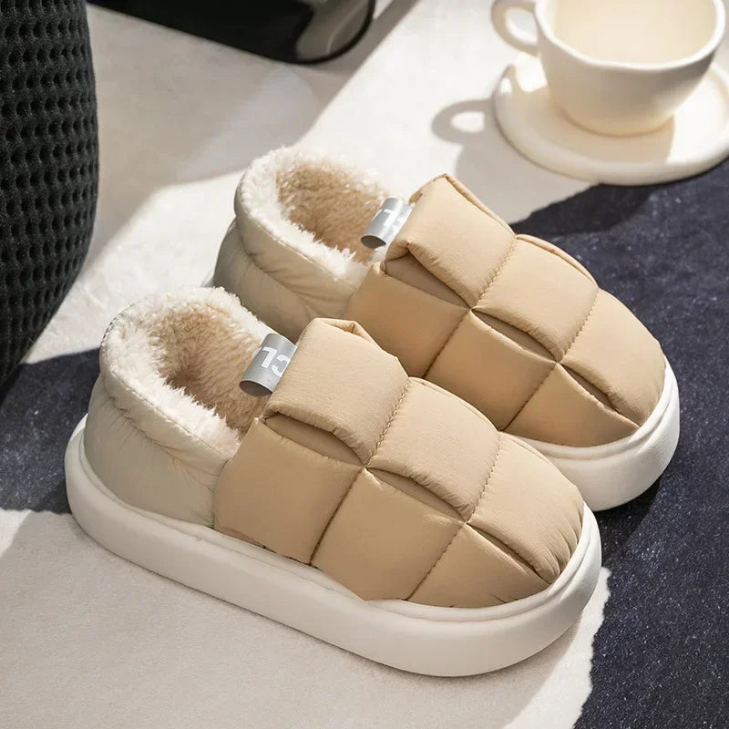 Women's Winter Plush Slippers – Warm Non-Slip Furry House Slides