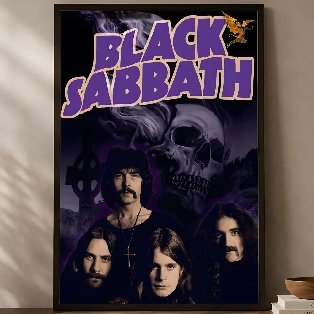 Black Sabbath HD PVC Wall Poster – Self-Stick Waterproof Art