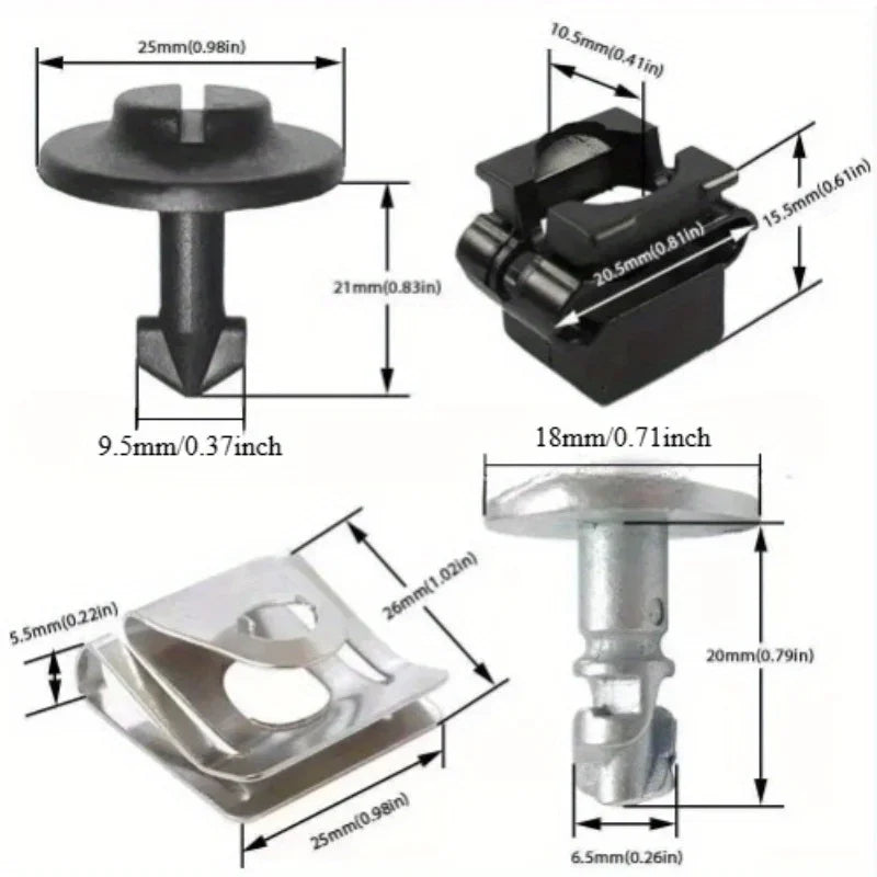 Engine Hood Screw & Floor Panel Clamp Kit – A4, A6, A8, TT