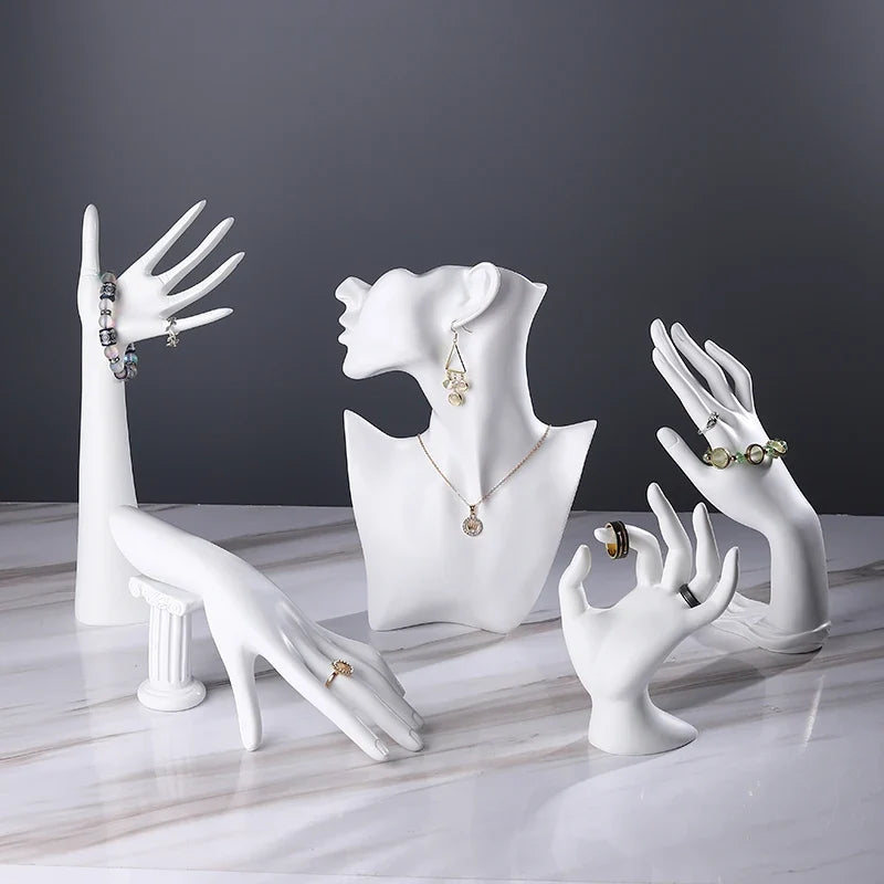 Resin Abstract Bust Mannequin Head Jewelry Display Stand