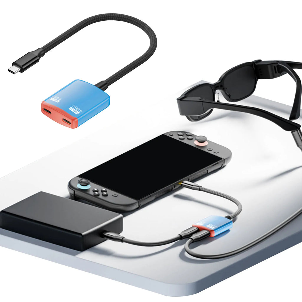 2-in-1 Type-c AR Glasses Charging Adapter 100W PD Fast Chargings