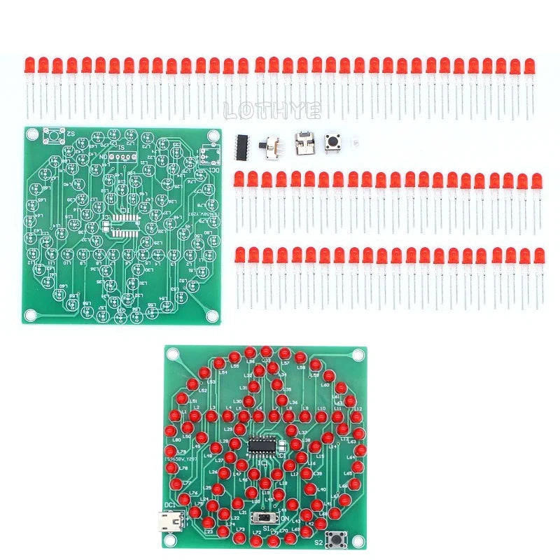 80 LED Star Flowing Light DIY Electronic Kit | Microcontroller