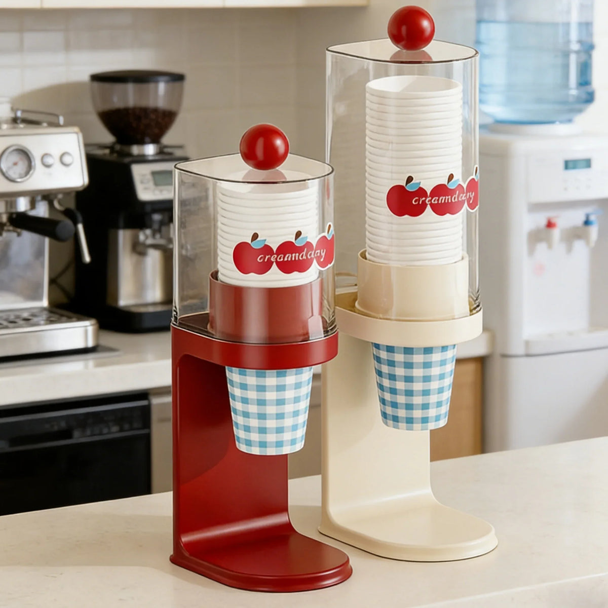Pull-Type Cup Dispenser for Water Cooler & Bathroom | Plastic