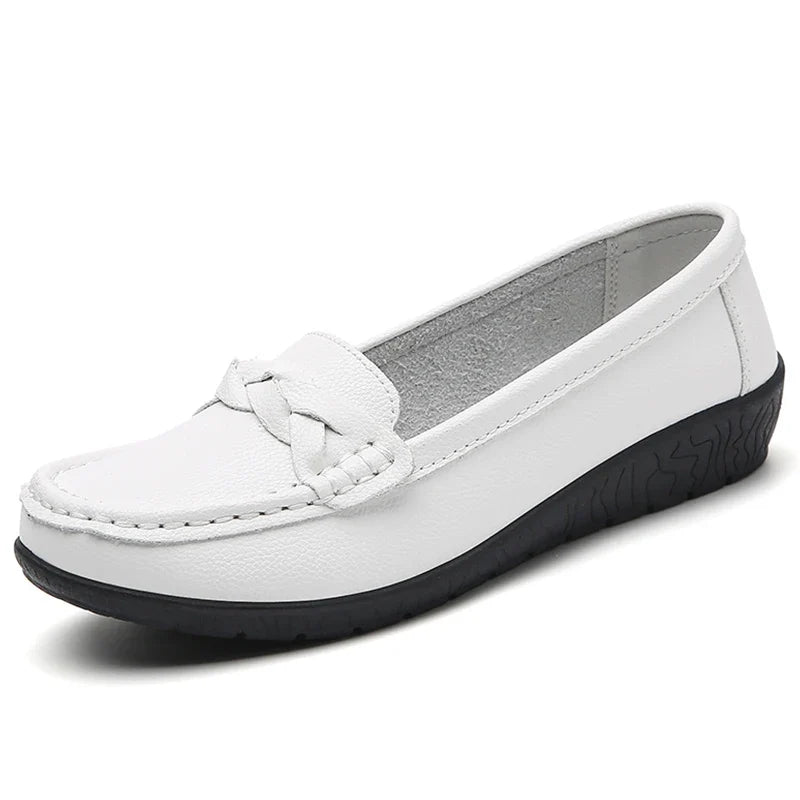HAJINK Women's Slip-On Leather Loafer Flats | Casual Flat Shoes