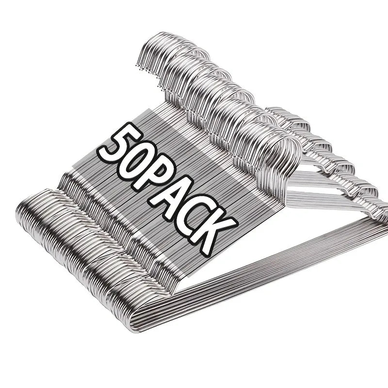 30 Heavy Duty Stainless Steel Hangers Ultra Thin Space Saving Clothes