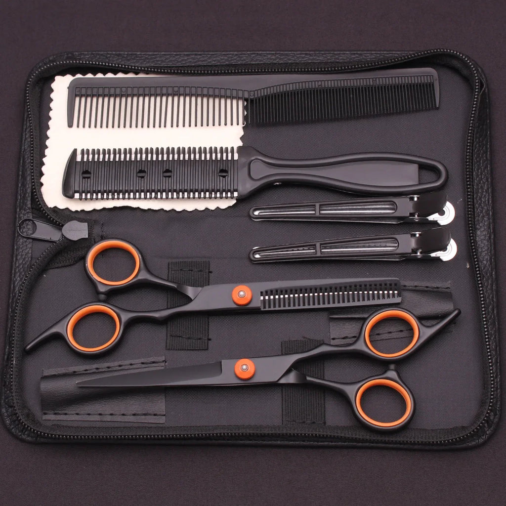 6" Stainless Steel Hair Cutting & Thinning Shears Set