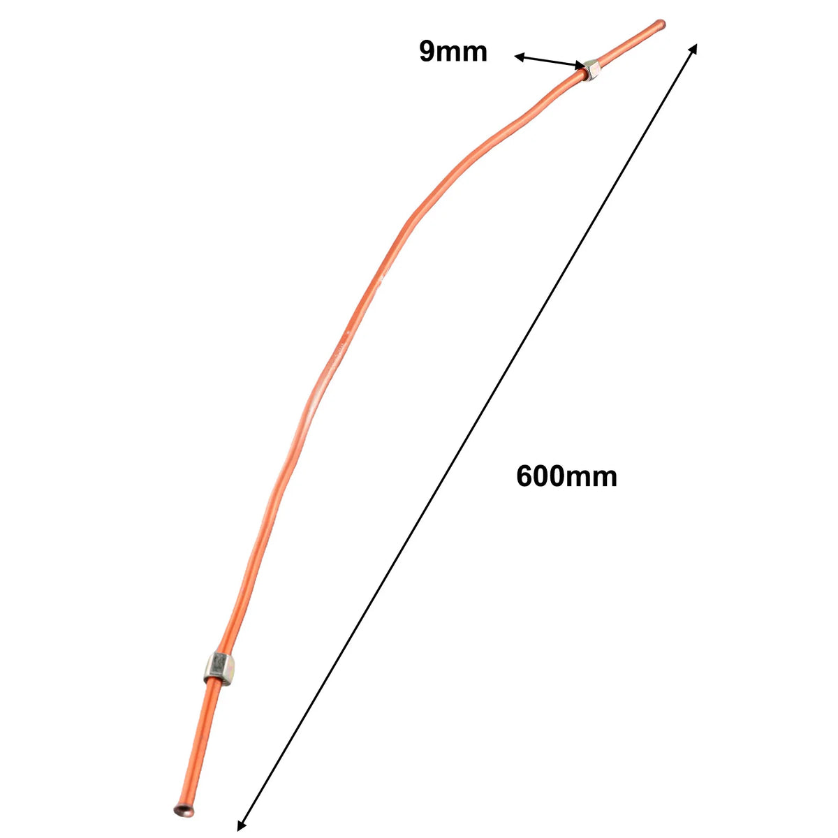 600mm Air Compressor Exhaust Tube | G1/8 Copper Aluminum Pipe