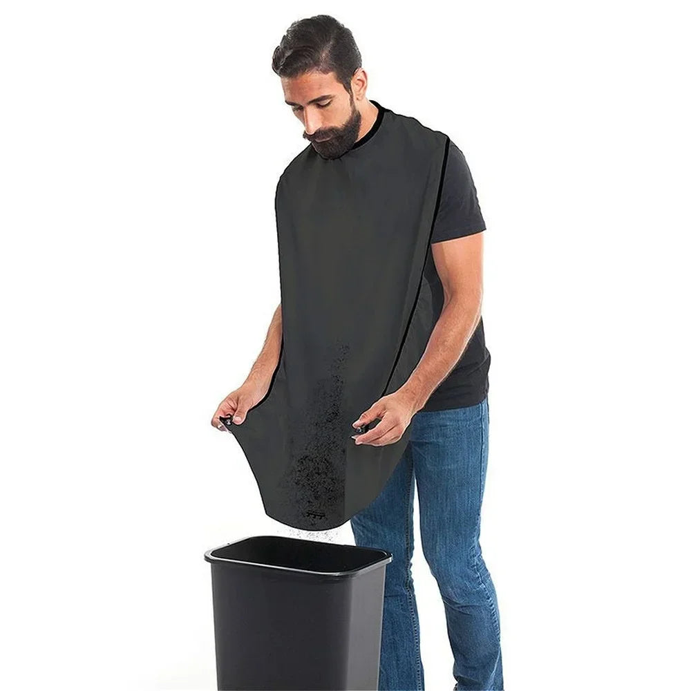 Men's Beard Shaving Apron – Mirror Suction Haircut Cape