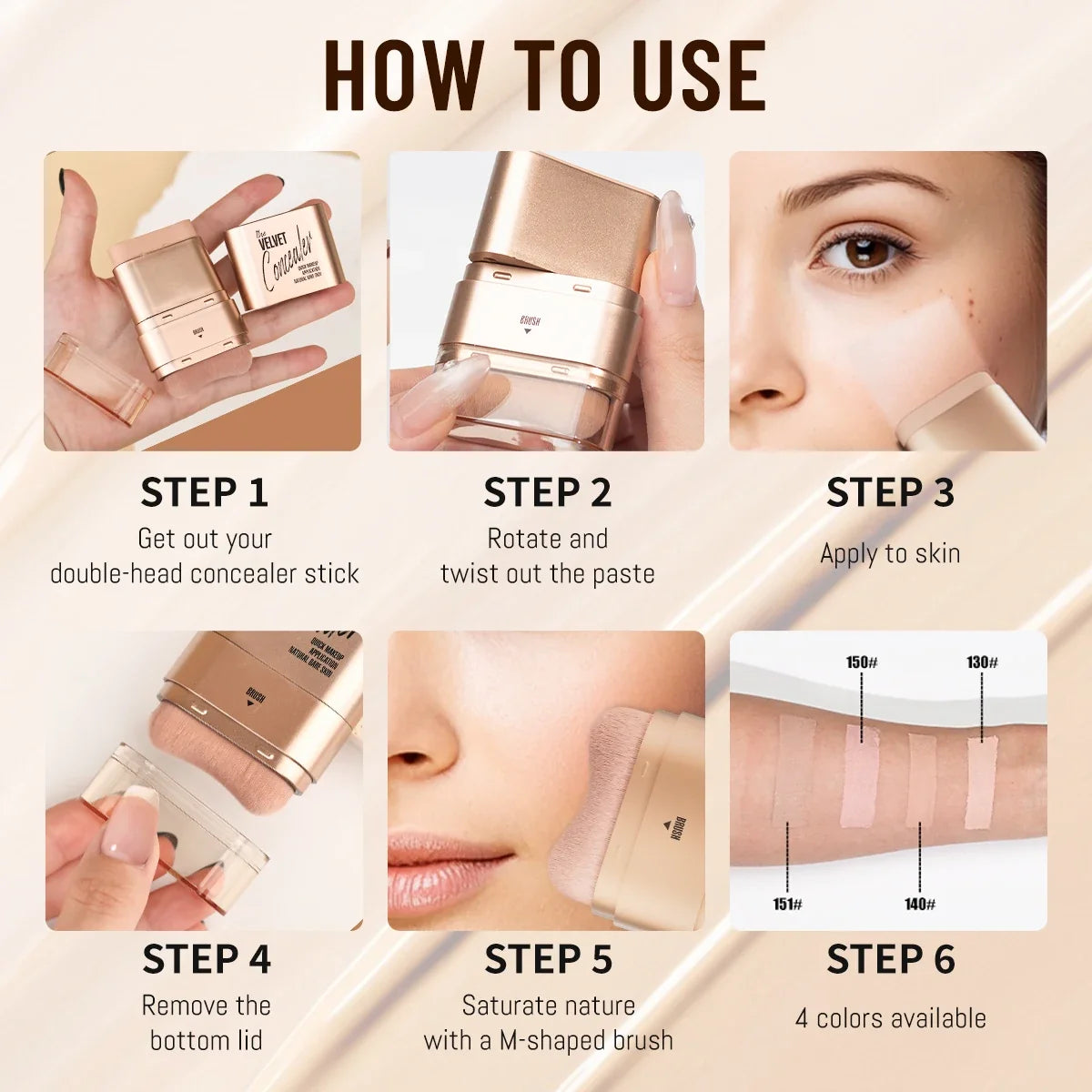Hello Kiss 2-in-1 Concealer & Foundation Stick | Waterproof