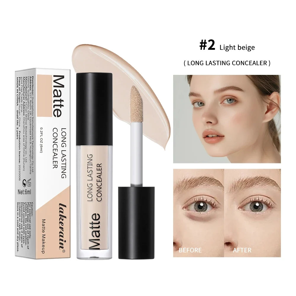 Lakerain Full Coverage Liquid Concealer – Waterproof, Oil Control