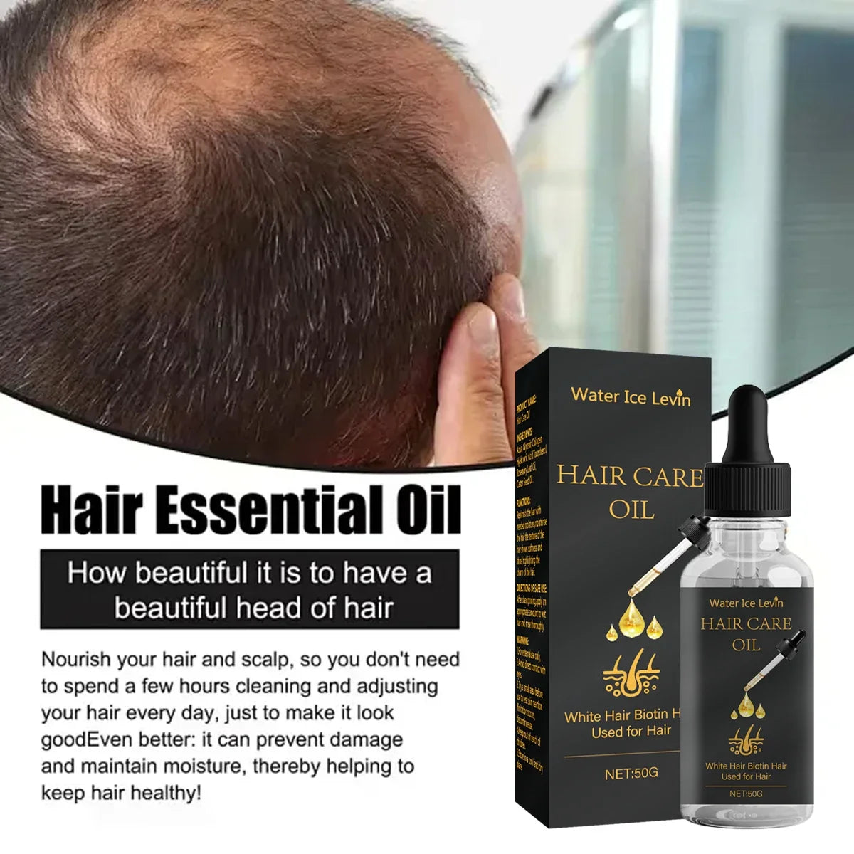 Biotin Hair Oil – Rosemary, Castor Oil & Collagen | 30ml