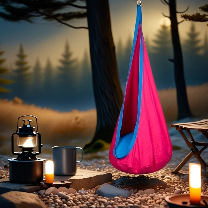 Hanging Hammock Chair with Inflatable Pillow – Indoor & Outdoor