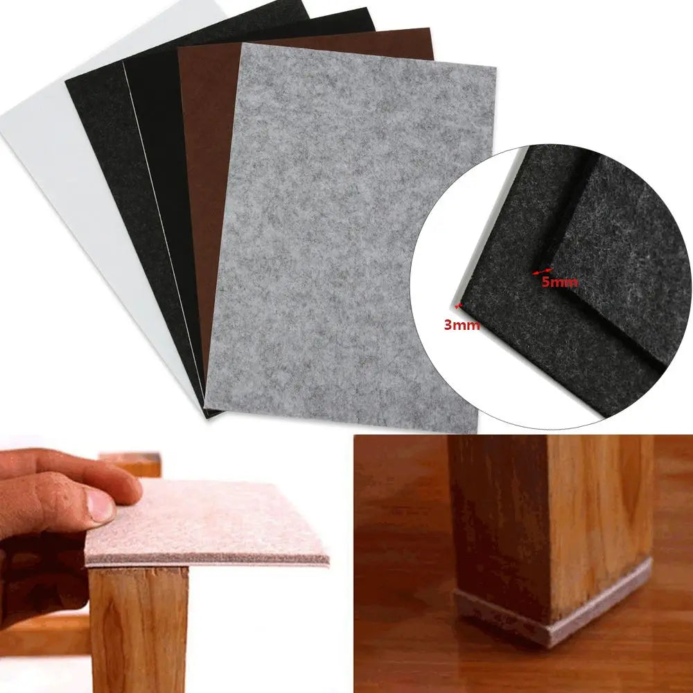 3 Self Adhesive Furniture Leg Felt Pads Anti Slip Chair Table Mats