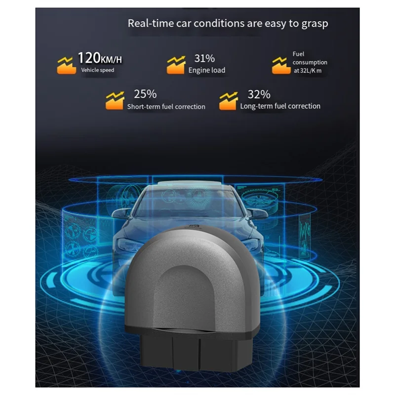 A36T-OBD Car Fault Detector OBD Code Reader Bluetooth Connecting