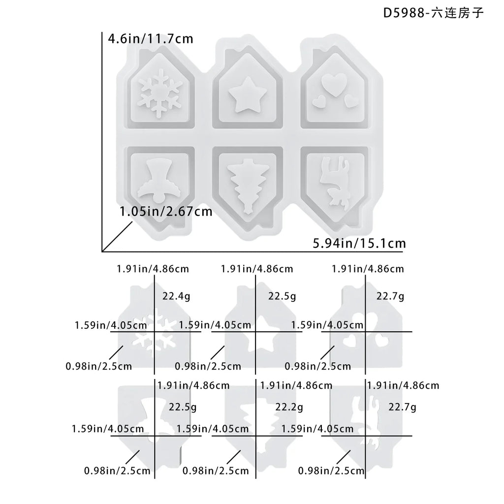 6-Cavity Mold Diy Craft Silicone Temperature Resistant Candle Holder