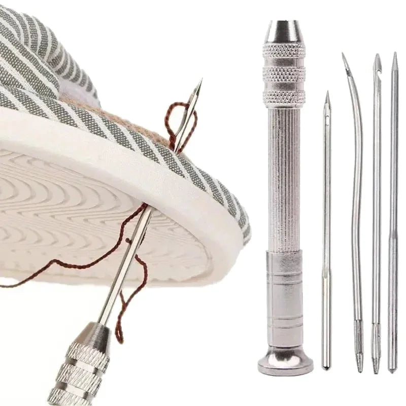 Leather Sewing Awl Kit – 4-Piece Needle Set for Canvas