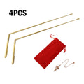 99.9% Copper Dowsing Rods & Pendulum Set – 3 or 4 Piece
