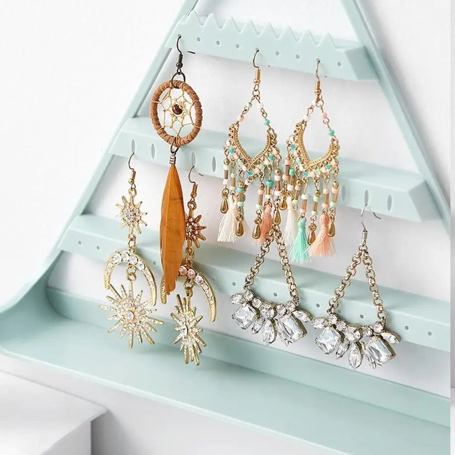 Earring Display Stand & Jewelry Organizer Rack – 4 Colors