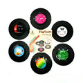 Vinyl Record Coasters Set of 6 – Retro Music Gift & Décor