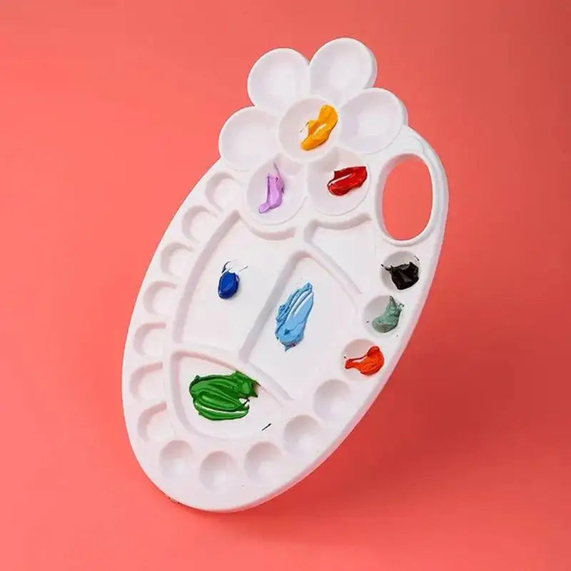 Clover Shaped Paint Mixing Palette – Multi-Grid Artist Palette