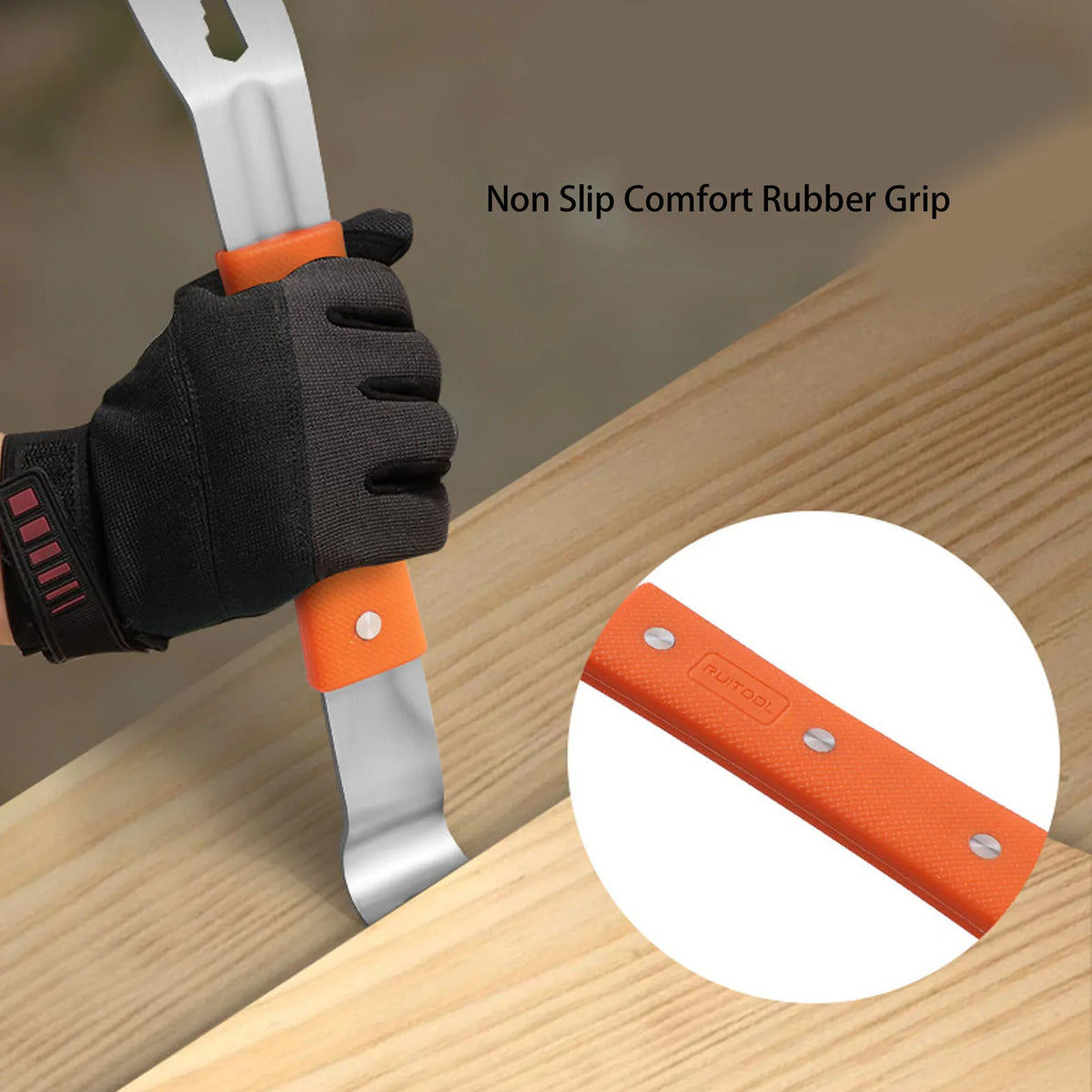 Nail Puller Stainless Steel Rubber Non Slip Handle Multifunctional