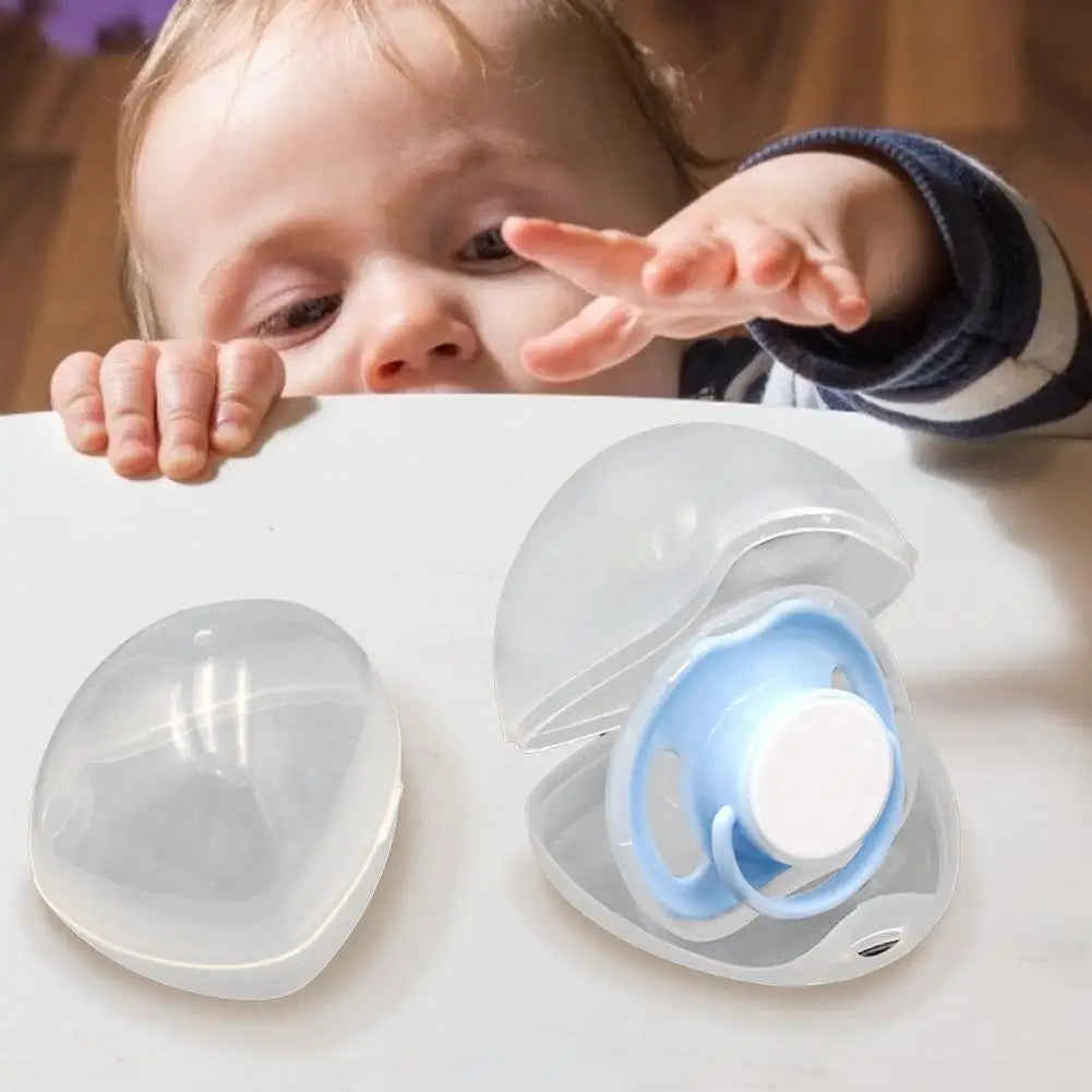 Pacifier Cover 3 Container Holder Case Lightweight Transparent Baby