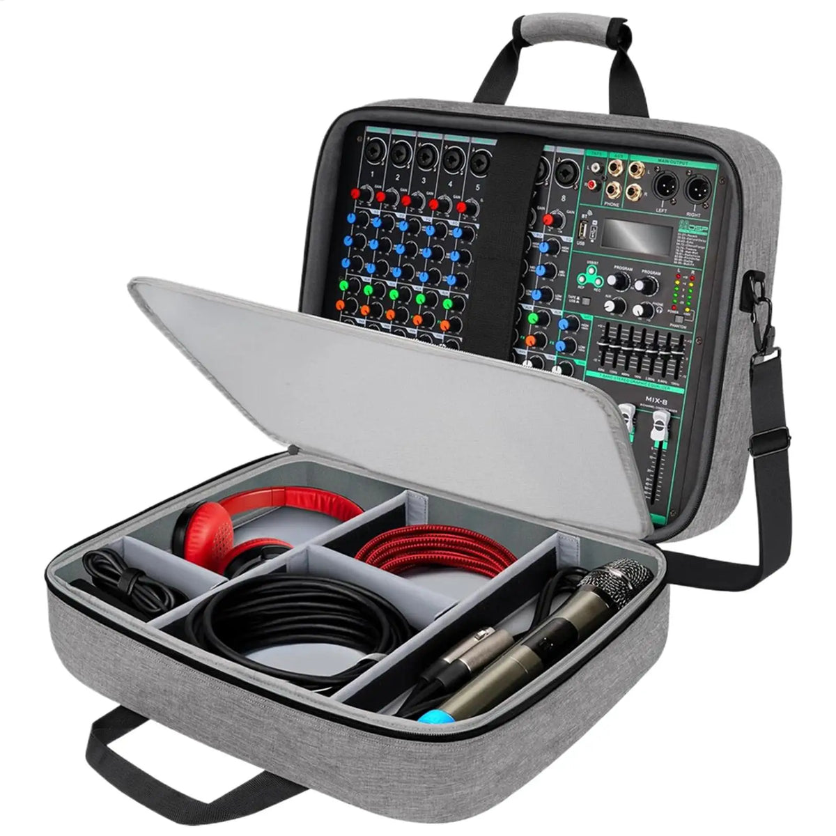 Audio Mixer Bag Compact DJ Case Adjustable Storage Scratch-resistant