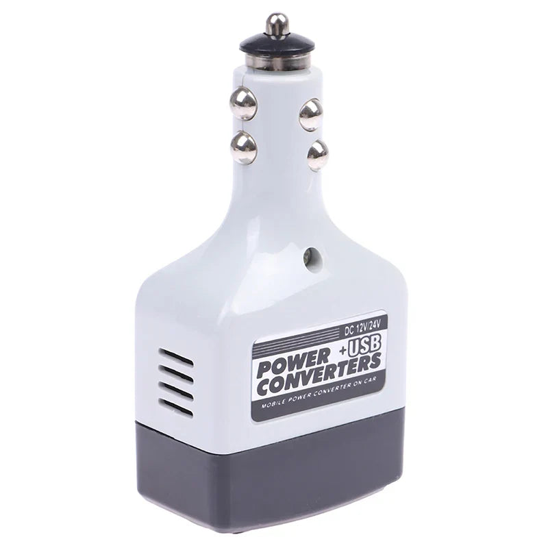 Car Power Inverter DC 12/24V to AC 220V with USB Port