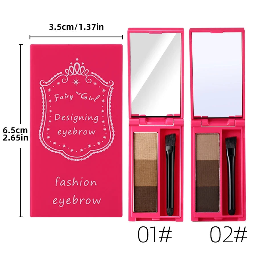 FAIRY GIRL Waterproof Eyebrow Powder Palette with Brush