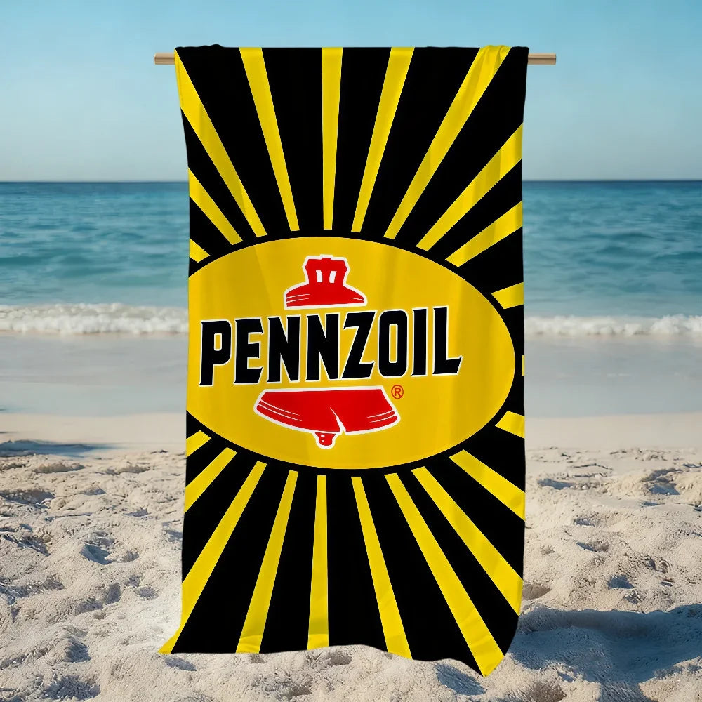Pennzoil Logo Quick-Dry Beach Towel | Soft Pool & Sports Towel