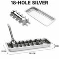 Stainless Steel Ice Cube Tray with Lever Release – 6 & 18 Cavity