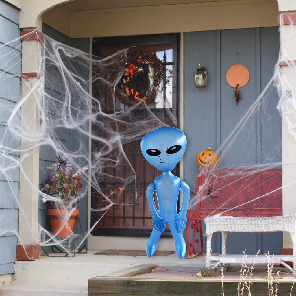 Green Alien Inflate Jumbo Halloween Decorations Balloons Photo Prop