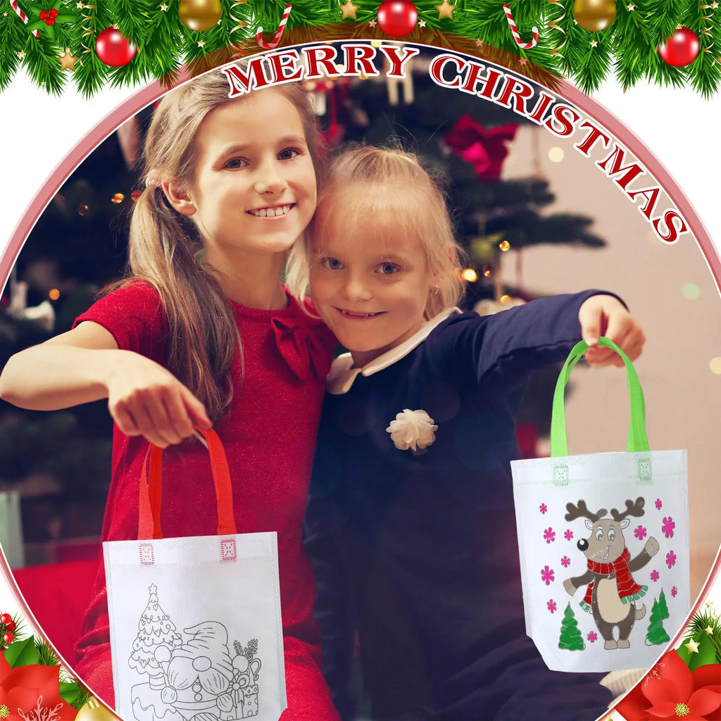 5-Pack DIY Coloring Party Favor Bags | Kids Christmas & Birthday