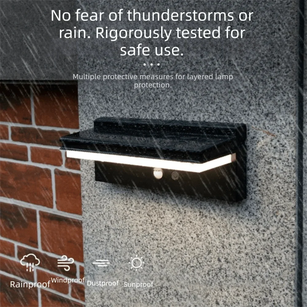 Solar Motion Sensor Outdoor Wall Light | Waterproof