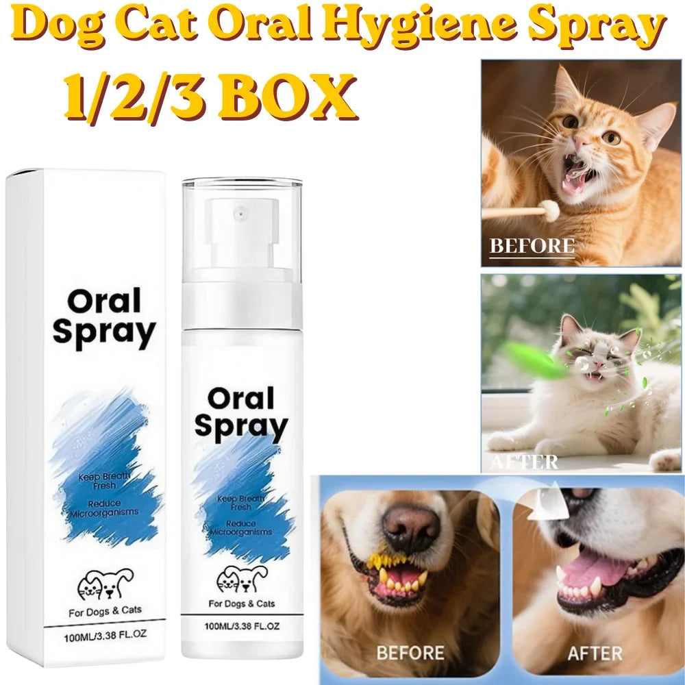 Pet Breath Spray for Dogs & Cats | Fresh Oral Hygiene 100ml