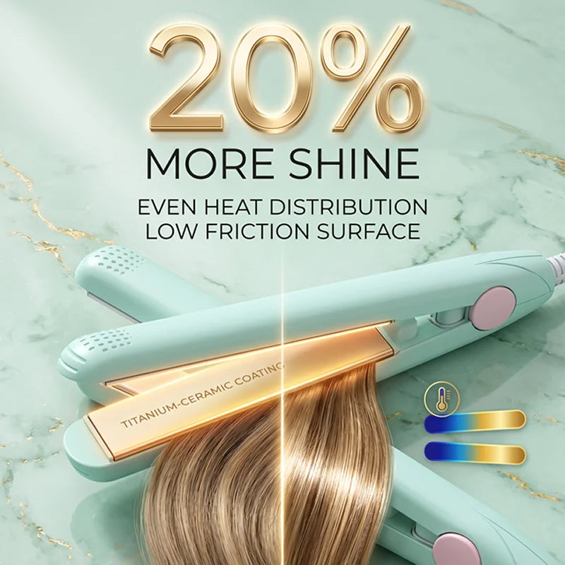 3-in-1 Mini Ceramic Hair Straightener & Curling Iron | Flat Iron