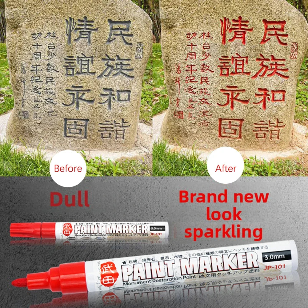 Waterproof Paint Marker Pens for Stone & Rock – 12 Colors