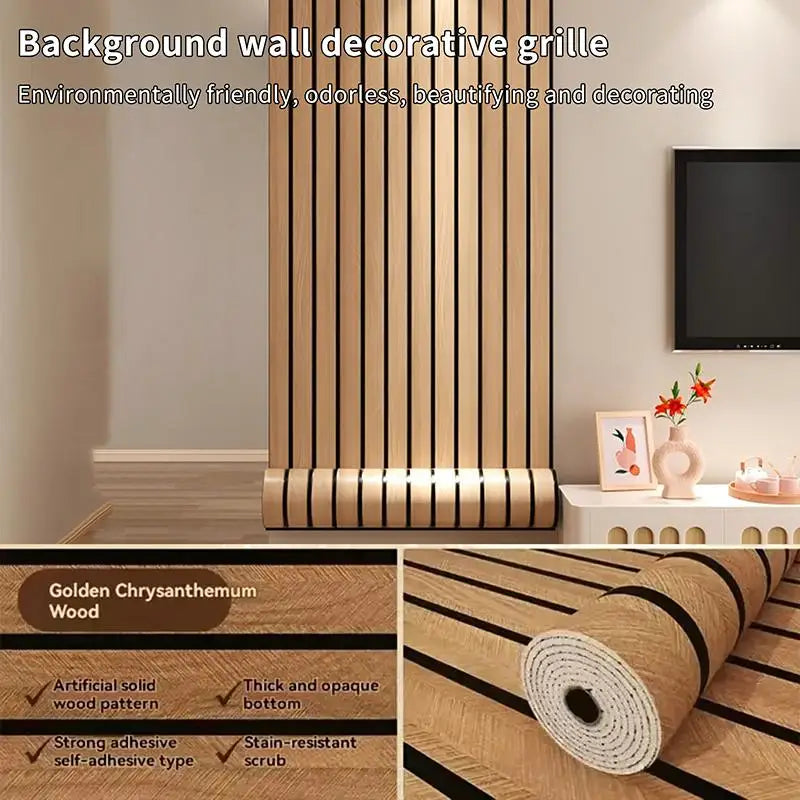 Thick Brown Grid Peel Stick Wallpaper Faux Plaid Design Waterproof