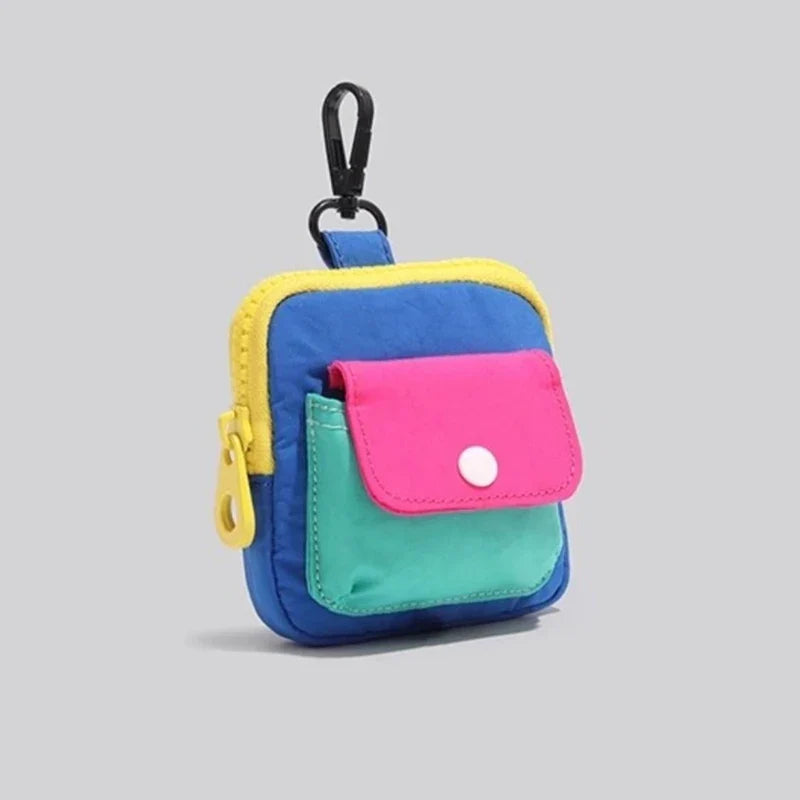 Canvas Zipper Coin Purse – Mini Wallet & Keyring Pouch