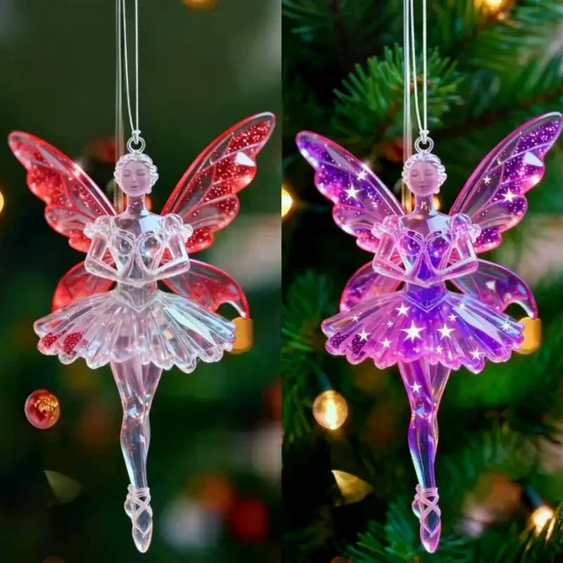 2D Acrylic Ballerina Pendant – Car Charm & Christmas Ornament