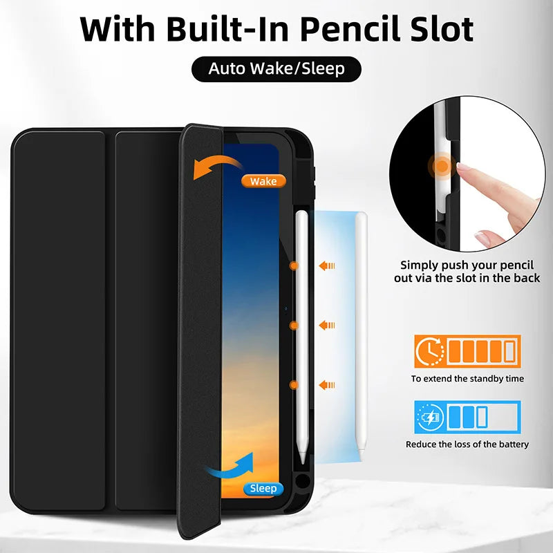 iPad Case with Pencil Holder – iPad A16, Air, Pro, Mini