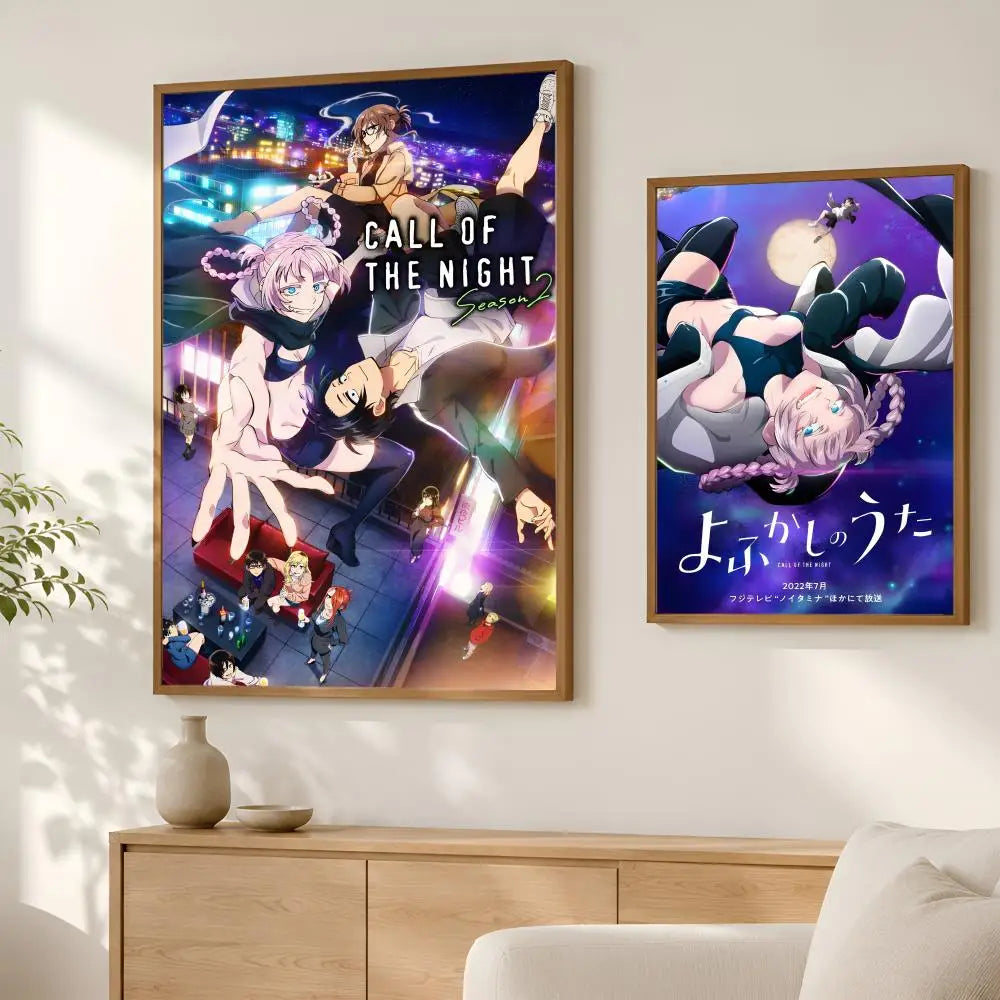 Call of the Night Anime HD PVC Self-Stick Wall Art Poster