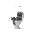 Funny Cat Spiritual Consolation PVC Appearance Toilet Office Mini