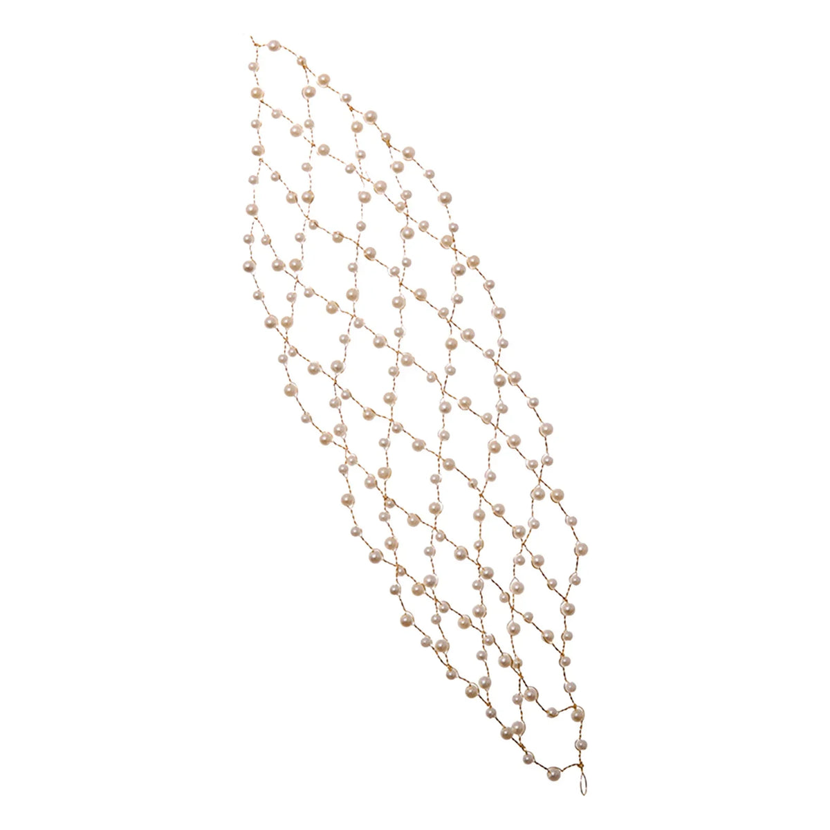 Pearl Embellished Mesh Headband for Women | Elastic Hair Band