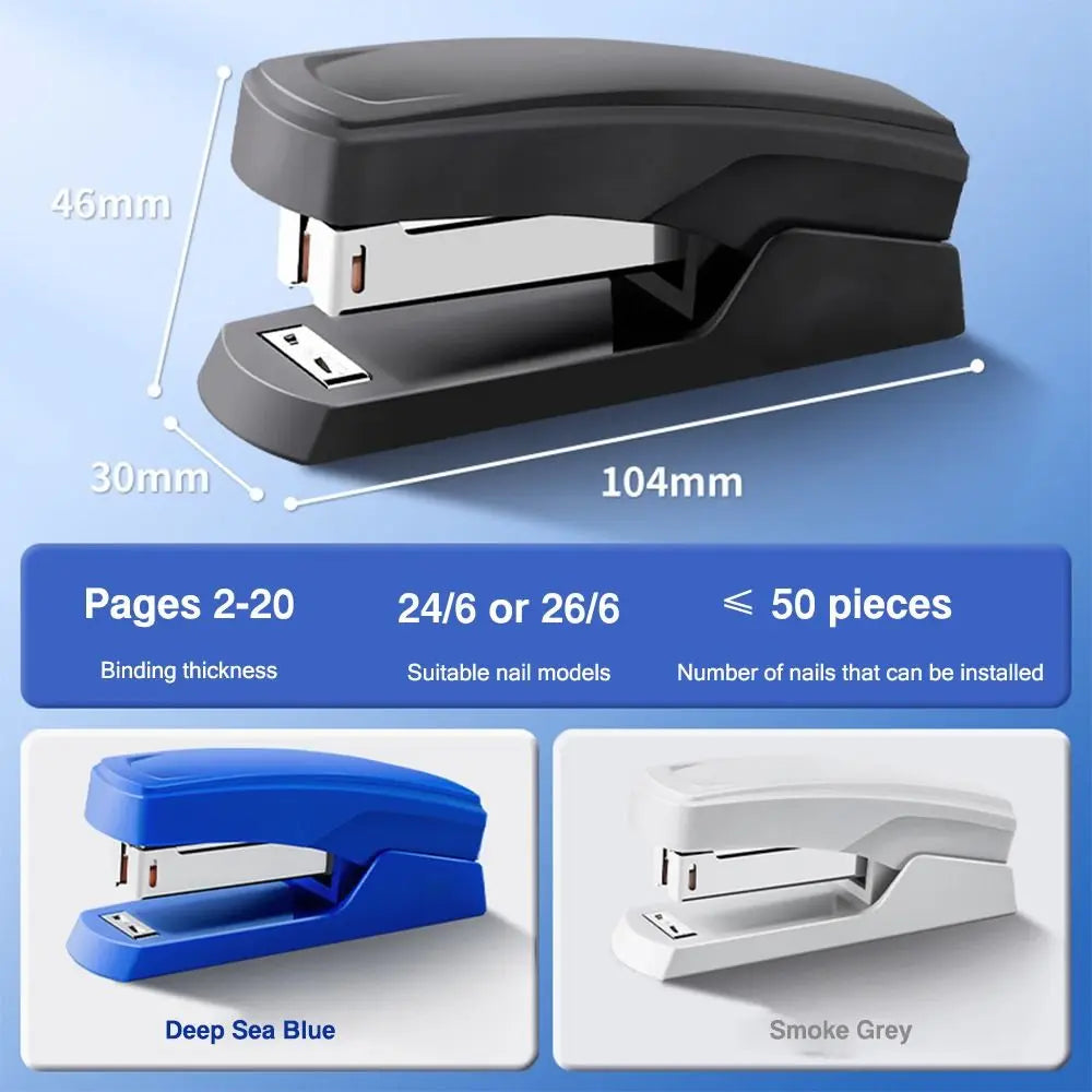 Heavy Duty Manual Stapler – Ergonomic 24/6 Stapling Machine